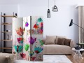 Parawan 3-częściowy - Kolorowe tulipany [Room Dividers]