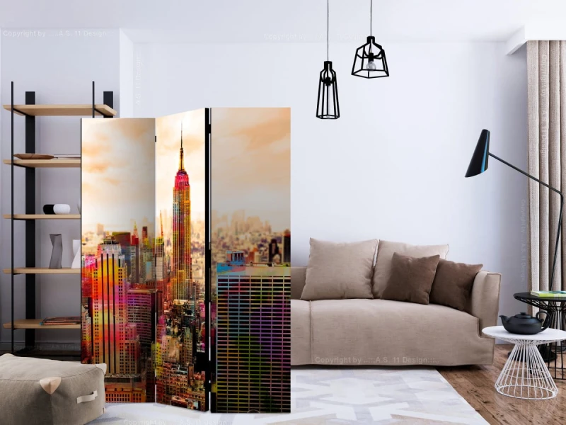 Parawan 3-częściowy - Colors of New York City III [Room Dividers]