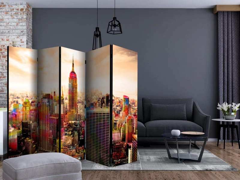 Parawan 5-częściowy - Colors of New York City III II [Room Dividers]