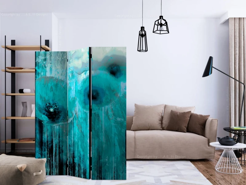 Parawan 3-częściowy - Turkusowe szaleństwo [Room Dividers]
