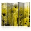 Parawan 5-częściowy - Żółte szaleństwo II [Room Dividers]