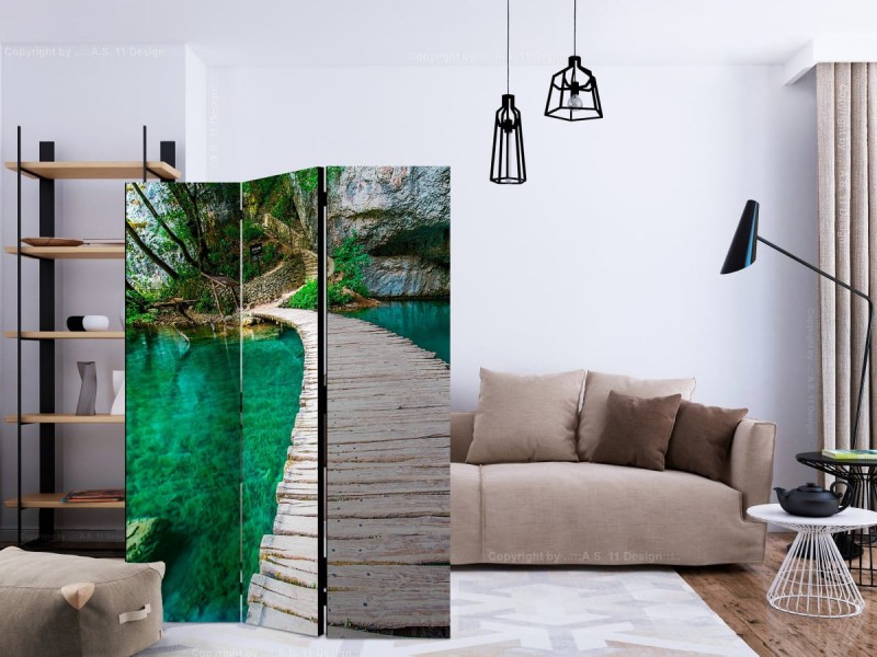 Parawan 3-częściowy - Park Narodowy, Jeziora Plitwickie, Chorwacja [Room Dividers]