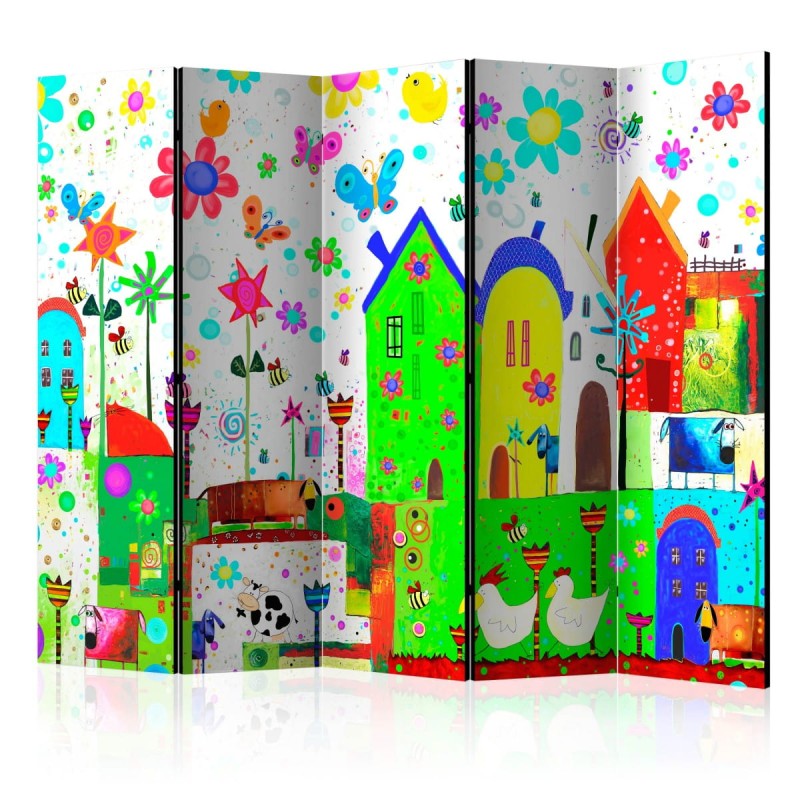 Parawan 5-częściowy - Wesoła farma II [Room Dividers]