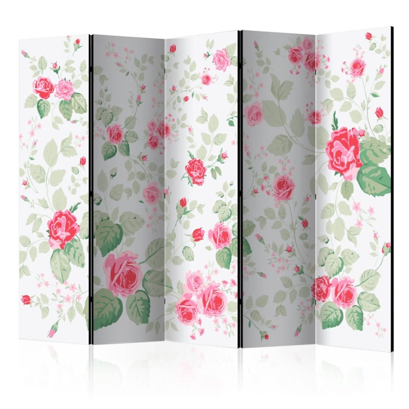 Parawan 5-częściowy - Różane przyjemności II [Room Dividers]