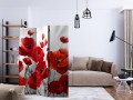 Parawan 3-częściowy - Maki w blasku księżyca [Room Dividers]