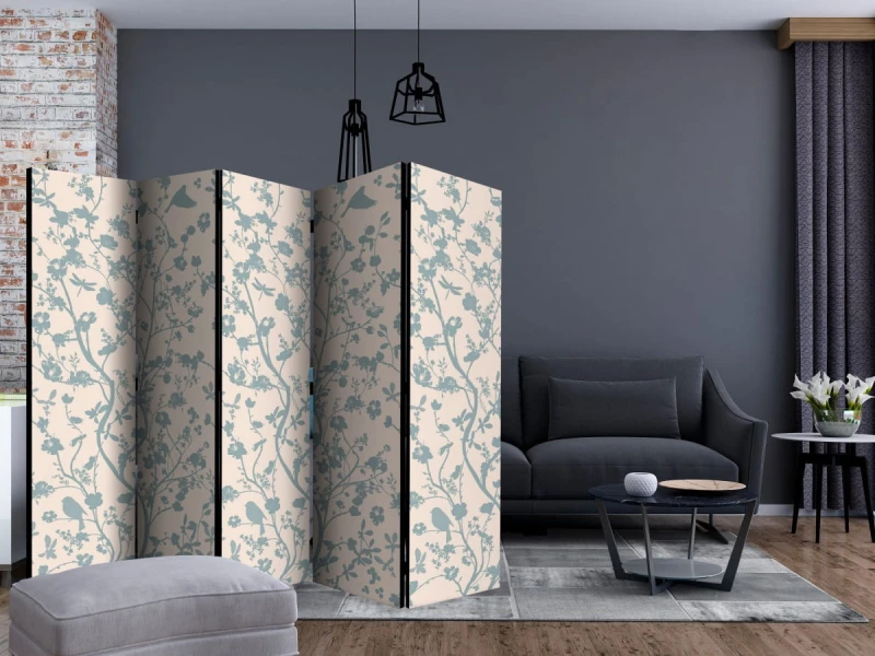 Parawan 5-częściowy - Wiosenne poruszenie II [Room Dividers]