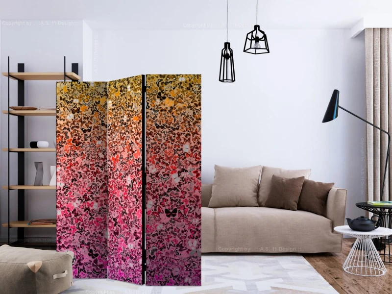 Parawan 3-częściowy - Język motyli [Room Dividers]