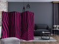 Parawan 5-częściowy - Zebra pattern (fioletowy) II [Room Dividers]