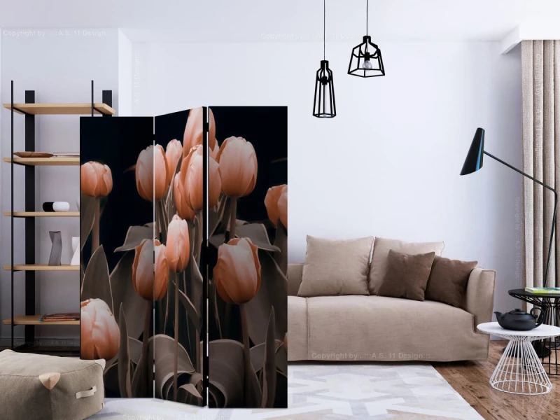Parawan 3-częściowy - Ladies among the flowers [Room Dividers]