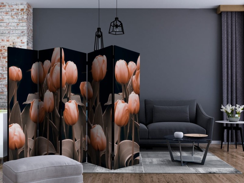 Parawan 5-częściowy - Ladies among the flowers II [Room Dividers]