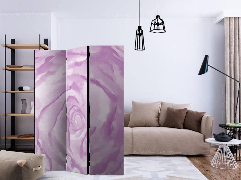 Parawan 3-częściowy - róża (różowy) [Room Dividers]