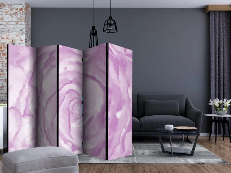 Parawan 5-częściowy - róża (różowy) II [Room Dividers]