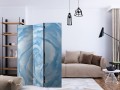 Parawan 3-częściowy - róża (niebieski) [Room Dividers]
