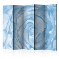 Parawan 5-częściowy - róża (niebieski) II [Room Dividers]