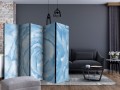 Parawan 5-częściowy - róża (niebieski) II [Room Dividers]