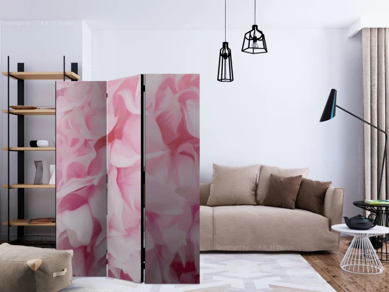 Parawan 3-częściowy - azalia (różowy) [Room Dividers]