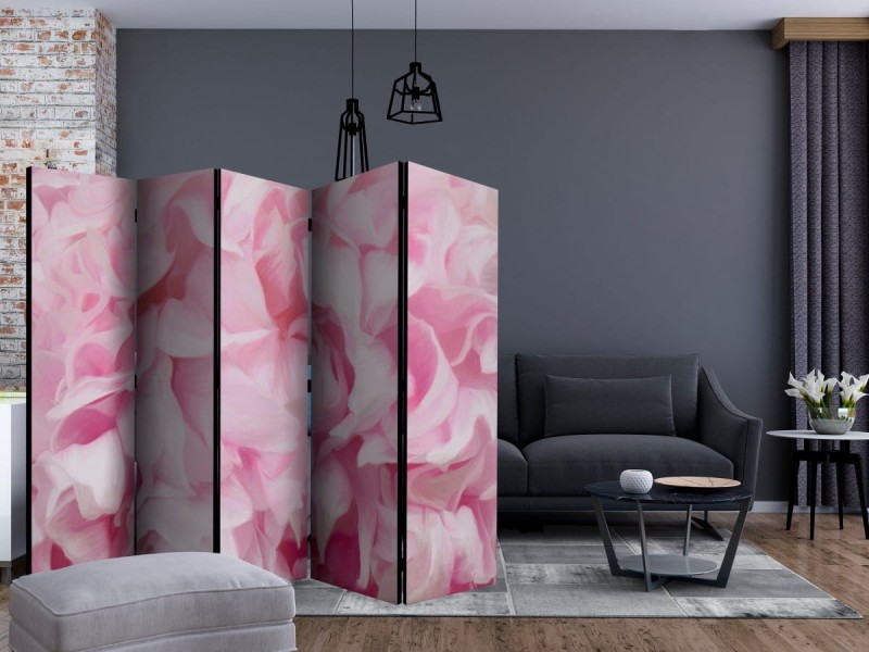 Parawan 5-częściowy - azalia (różowy) II [Room Dividers]