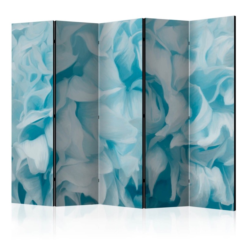 Parawan 5-częściowy - Azalia (niebieski) II [Room Dividers]