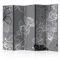 Parawan 5-częściowy - Winter flora II [Room Dividers]