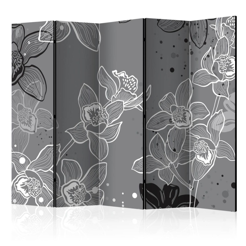 Parawan 5-częściowy - Winter flora II [Room Dividers]