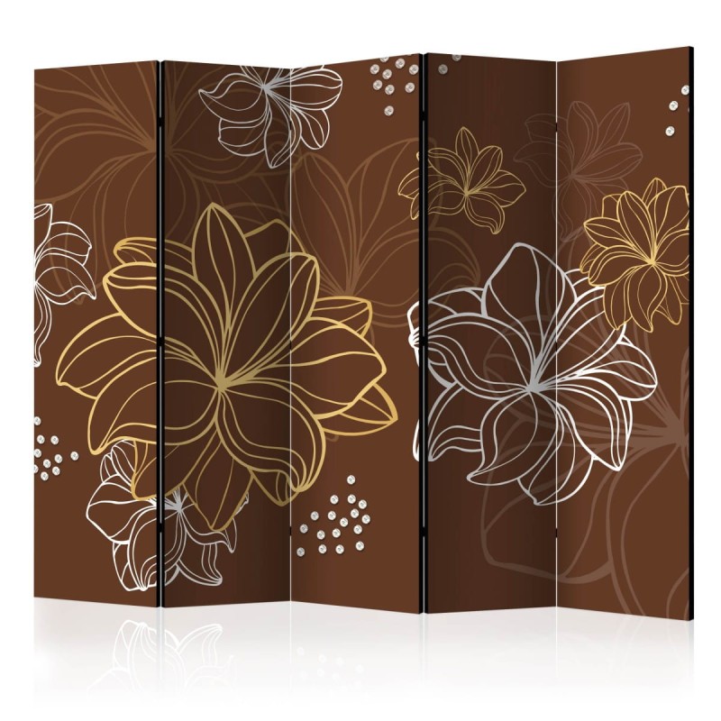 Parawan 5-częściowy - Autumnal flora II [Room Dividers]