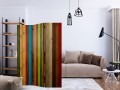 Parawan 3-częściowy - Drewniana tęcza [Room Dividers]