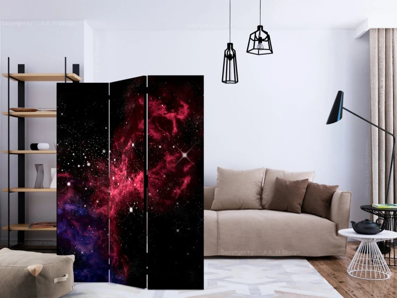 Parawan 3-częściowy - kosmos - gwiazdy [Room Dividers]