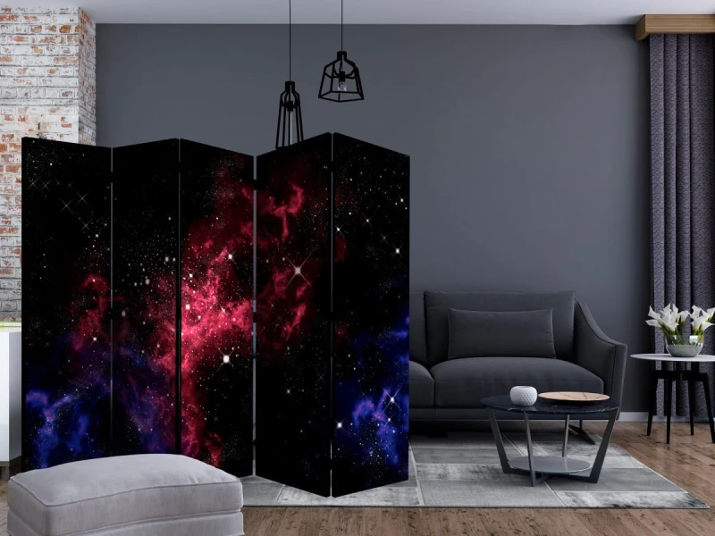 Parawan 5-częściowy - kosmos - gwiazdy II [Room Dividers]