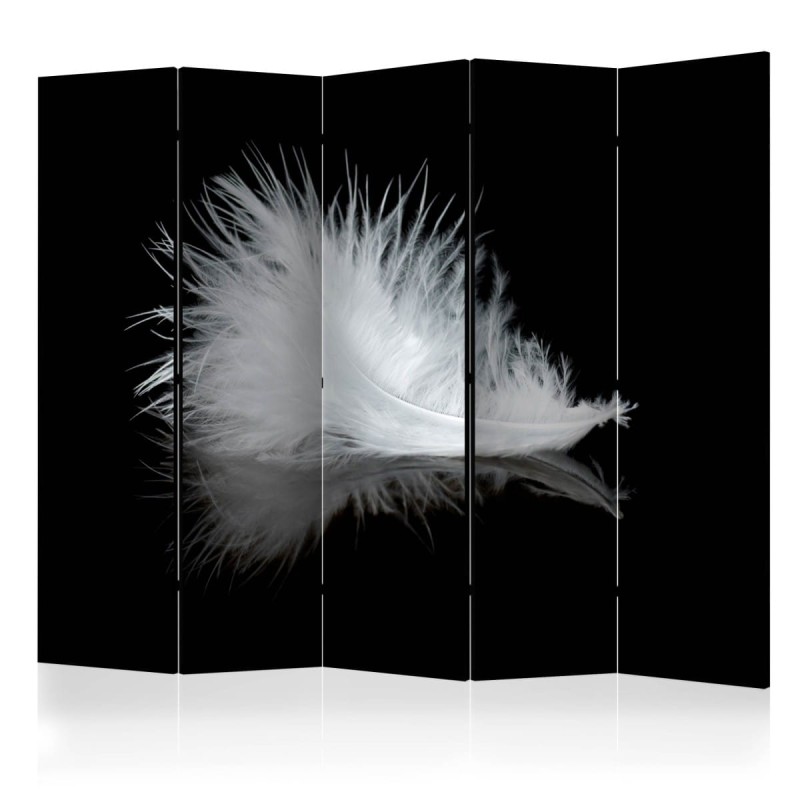 Parawan 5-częściowy - White feather II [Room Dividers]