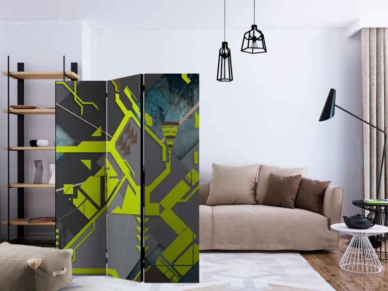 Parawan 3-częściowy - Dynamiczne ścieżki [Room Dividers]