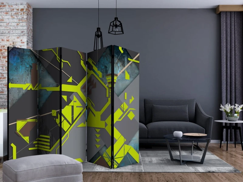 Parawan 5-częściowy - Dynamiczne ścieżki II [Room Dividers]