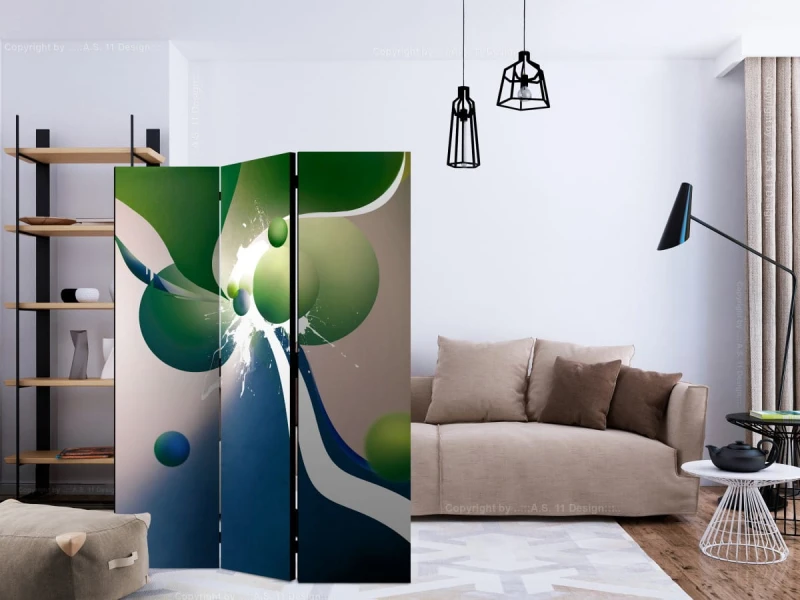 Parawan 3-częściowy - Geometryczna eksplozja [Room Dividers]