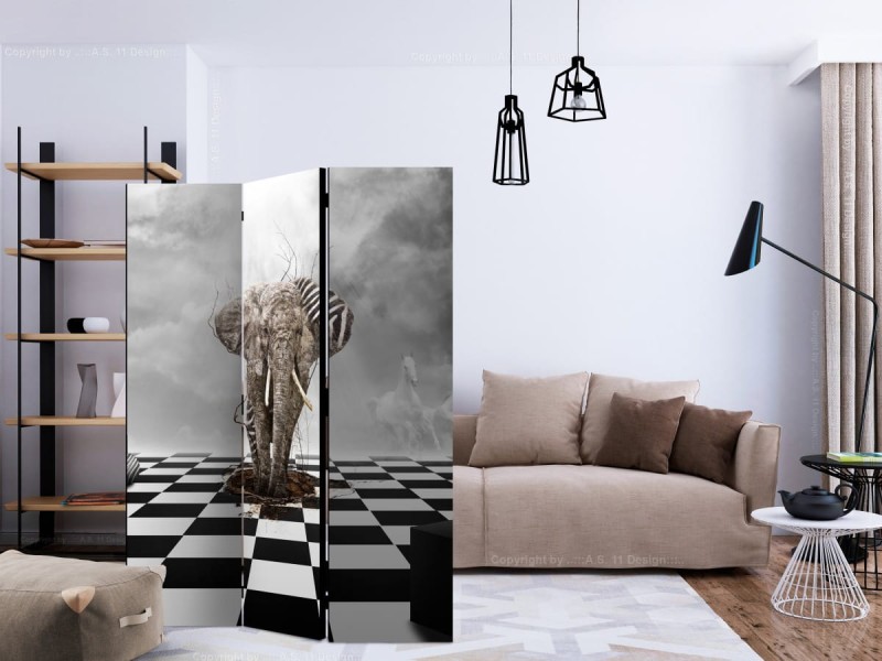 Parawan 3-częściowy - Ucieczka z Afryki [Room Dividers]