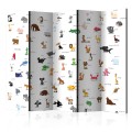 Parawan 5-częściowy - zwierzęta (dla dzieci) II [Room Dividers]