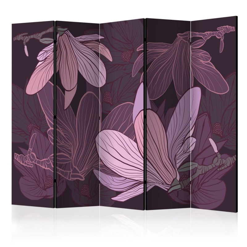 Parawan 5-częściowy - Dreamy flowers II [Room Dividers]