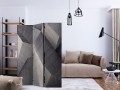Parawan 3-częściowy - Abstrakcyjne betonowe bloki [Room Dividers]