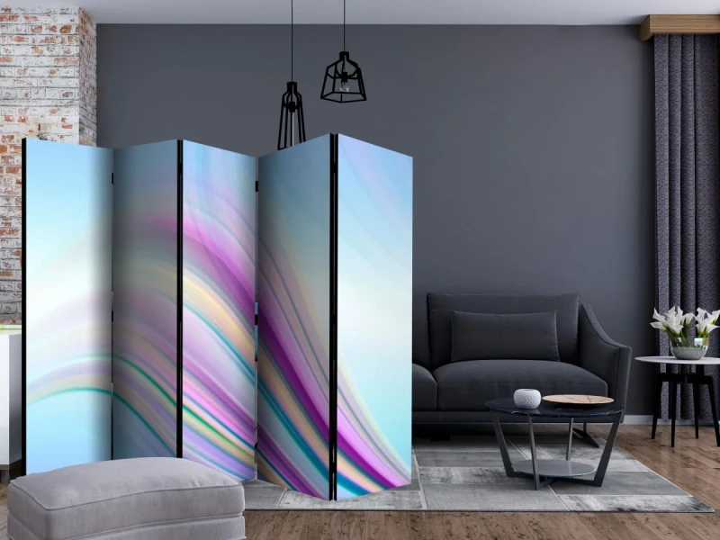 Parawan 5-częściowy - Rainbow abstract background II [Room Dividers]