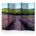 Parawan 5-częściowy - Lawendowe pola II [Room Dividers]
