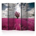 Parawan 5-częściowy - Łąka w kolorze fuksji II [Room Dividers]