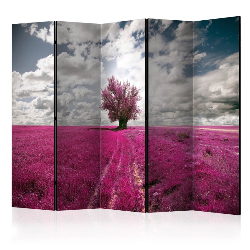 Parawan 5-częściowy - Łąka w kolorze fuksji II [Room Dividers]