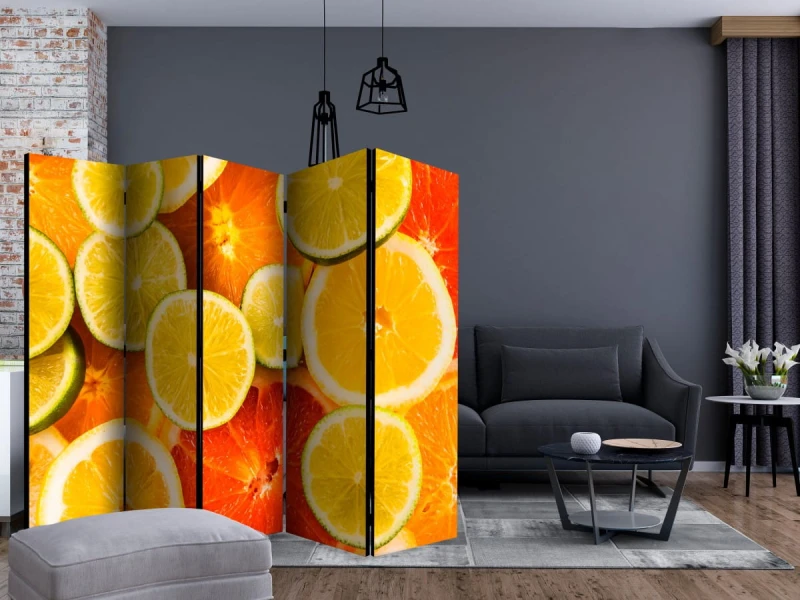 Parawan 5-częściowy - Citrus fruits II [Room Dividers]
