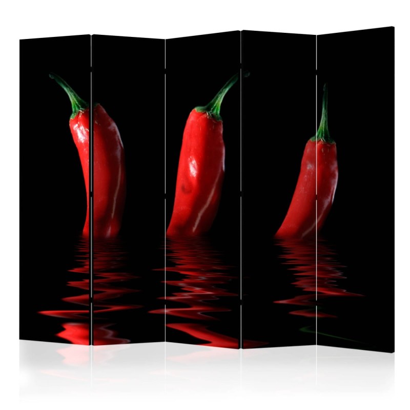 Parawan 5-częściowy - Papryka chili II [Room Dividers]
