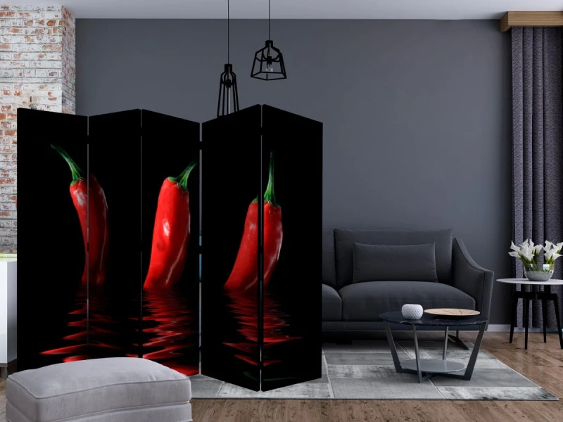 Parawan 5-częściowy - Papryka chili II [Room Dividers]