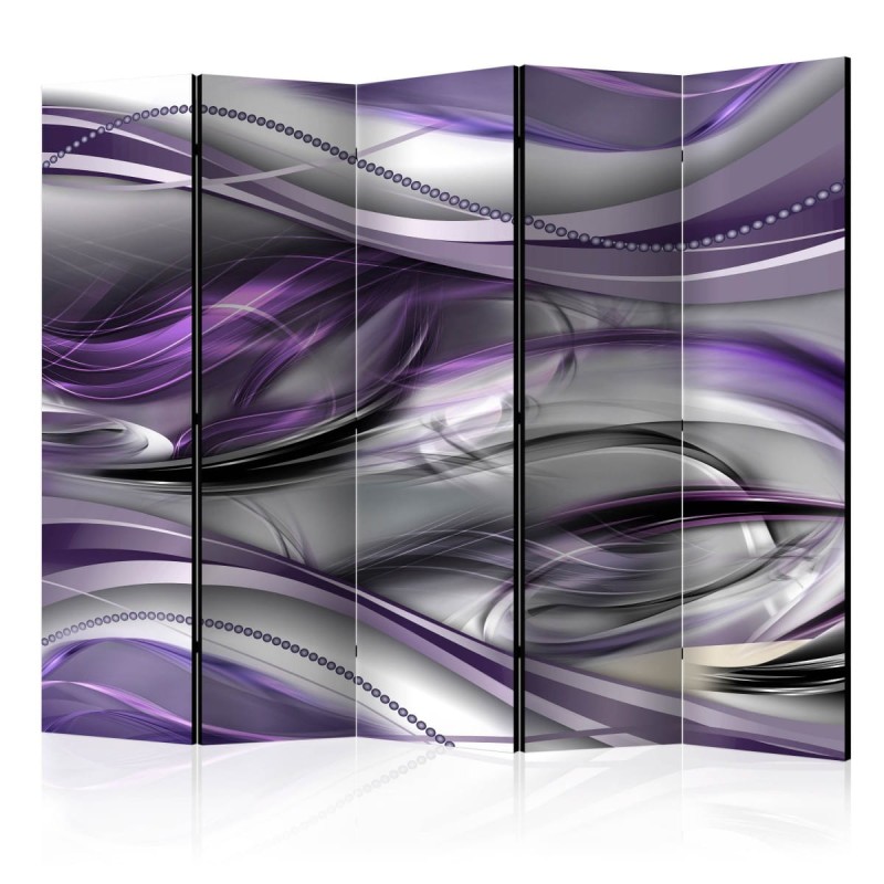 Parawan 5-częściowy - Tunele (fioletowy) II [Room Dividers]