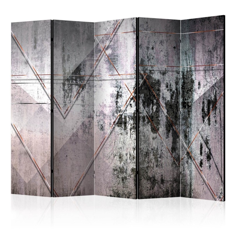 Parawan 5-częściowy - Geometryczna ściana II [Room Dividers]