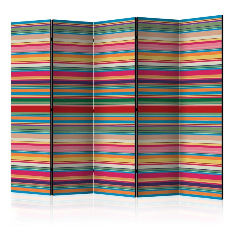 Parawan 5-częściowy - Stonowane paski II [Room Dividers]