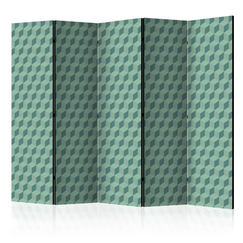 Parawan 5-częściowy - Monochromatyczne kostki II [Room Dividers]