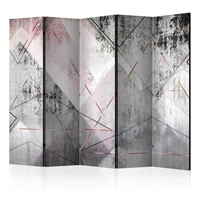 Parawan 5-częściowy - Trojkątna perspektywa II [Room Dividers]