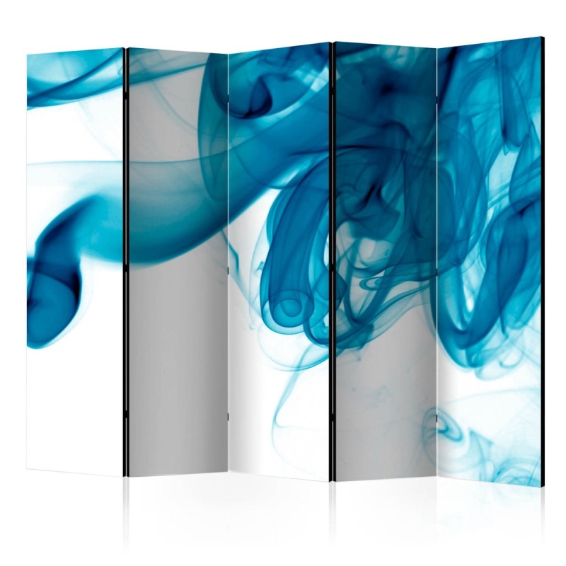 Parawan 5-częściowy - Niebieski dym II [Room Dividers]