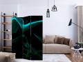 Parawan 3-częściowy - Falujący niebieski dym [Room Dividers]